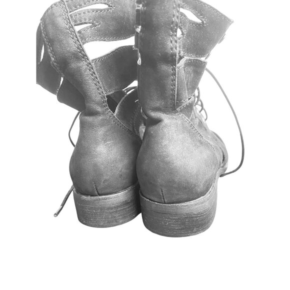 Jeffrey Campbell slash cap size 8 womens boots black suede - Picture 7 of 11